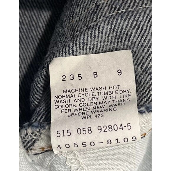 Vintage 28x34 Levis 515 Silver Medal Jeans Acid Denim Made In USA Tag 26x34 - Picture 6 of 12